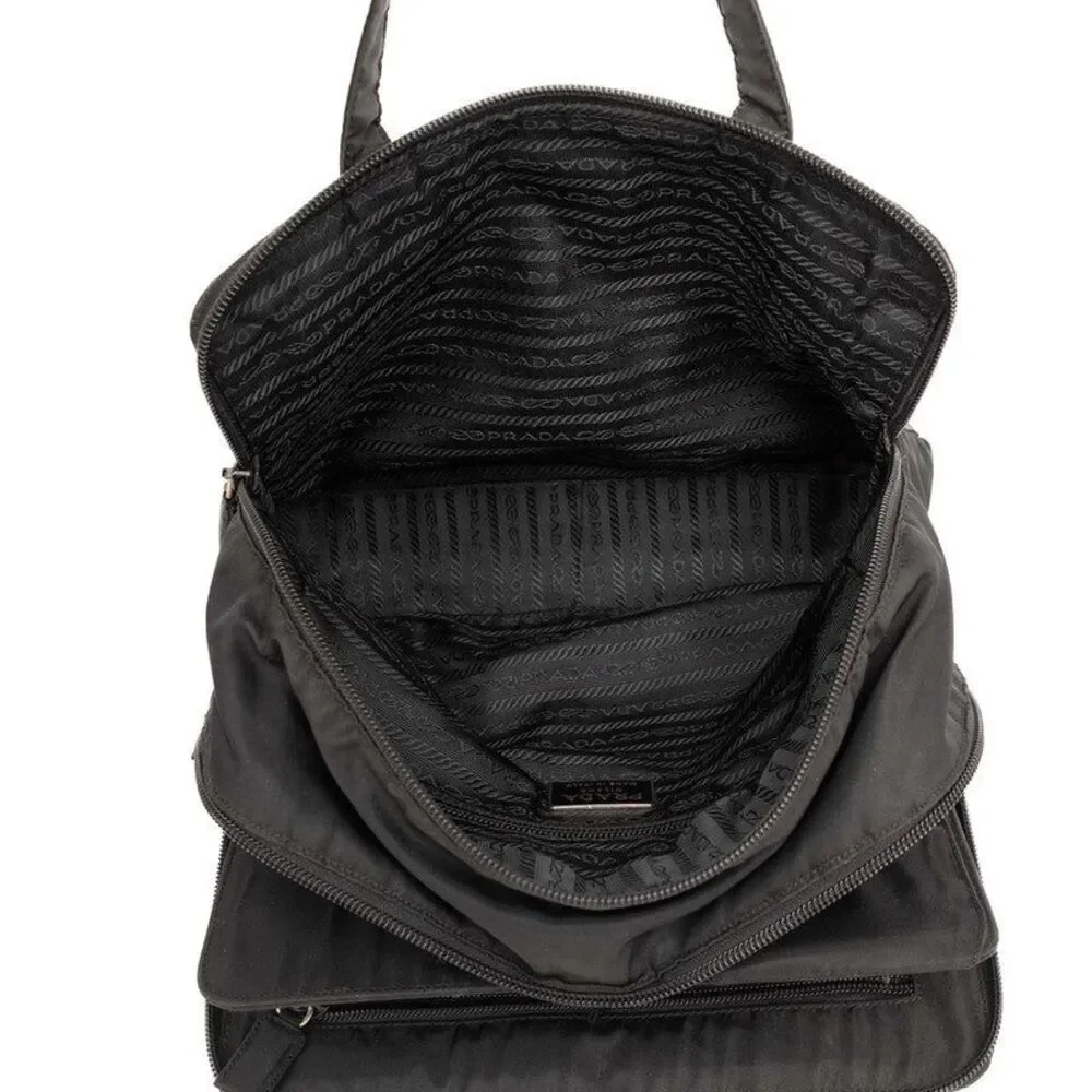 Prada Triangle Logo Plate Makeup Bag